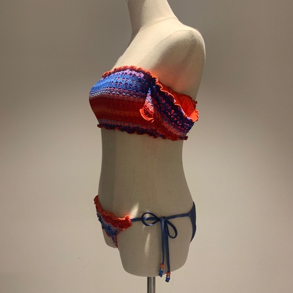 Seafolly Havana Strip Bandeau Top And Bikini Pant - Picture 3 of 7